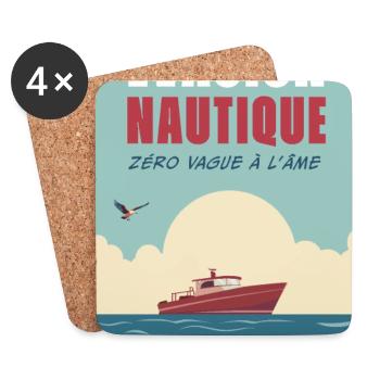 Nautische Flucht - Untersetzer (4er-Set) - Weiß - Vorne