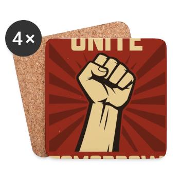 Procrastinators Unite, Tomorrow - Untersetzer (4er-Set) - Weiß - Vorne