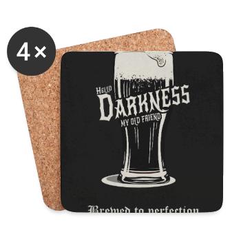 Hello Darkness – Brewed to Perfection - Untersetzer (4er-Set) - Weiß - Vorne