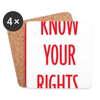 Know Your Rights Aktivismus Gerechtigkeit Freiheit - Untersetzer (4er-Set) - Weiß - Vorne