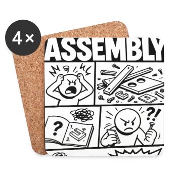 I Hate Assembly Instructions - Untersetzer (4er-Set) - Weiß - Vorne