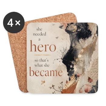 need a hero - Untersetzer (4er-Set) - Weiß - Vorne