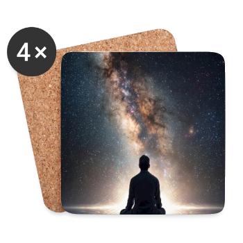 Kosmisches Tor-Meditation - Untersetzer (4er-Set) - Weiß - Vorne