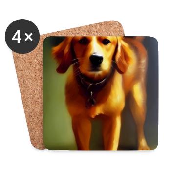 Hunde Bild - Untersetzer (4er-Set) - Weiß - Vorne
