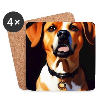 Hunde Bild - Untersetzer (4er-Set) - Weiß - Vorne