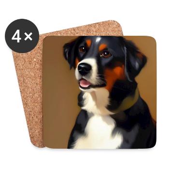 Hunde Bild - Untersetzer (4er-Set) - Weiß - Vorne