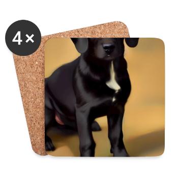 Hunde Bild - Untersetzer (4er-Set) - Weiß - Vorne