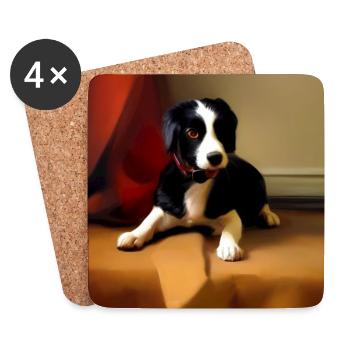Hunde Bild - Untersetzer (4er-Set) - Weiß - Vorne