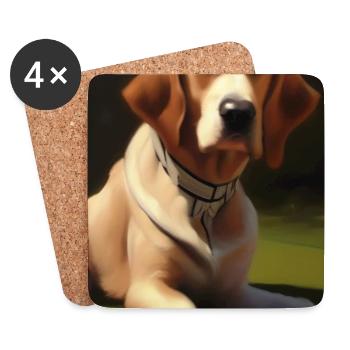 Hunde Bild - Untersetzer (4er-Set) - Weiß - Vorne
