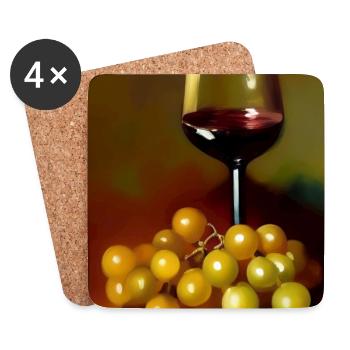 Wein Trinker - Untersetzer (4er-Set) - Weiß - Vorne