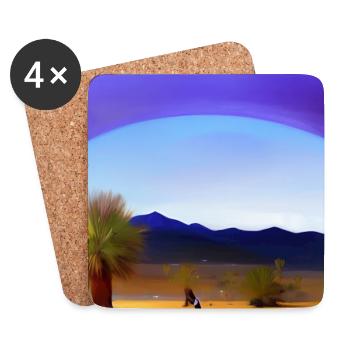 Arabische Wüste - Untersetzer (4er-Set) - Weiß - Vorne