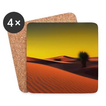 Arabische Wüste - Untersetzer (4er-Set) - Weiß - Vorne