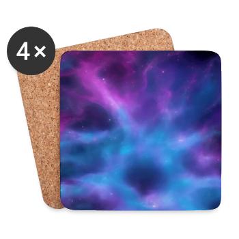 Galaxie Bild - Untersetzer (4er-Set) - Weiß - Vorne