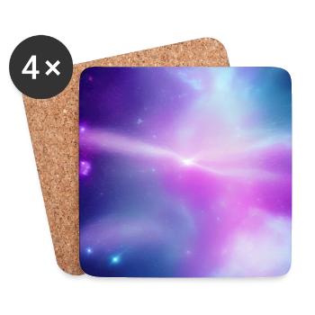 Galaxie Bild - Untersetzer (4er-Set) - Weiß - Vorne