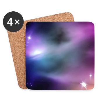 Galaxie Bild - Untersetzer (4er-Set) - Weiß - Vorne