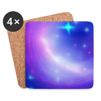 Galaxie Bild - Untersetzer (4er-Set) - Weiß - Vorne
