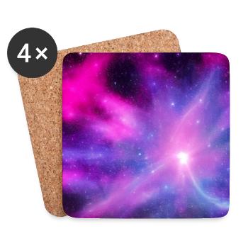 Galaxie Bild - Untersetzer (4er-Set) - Weiß - Vorne