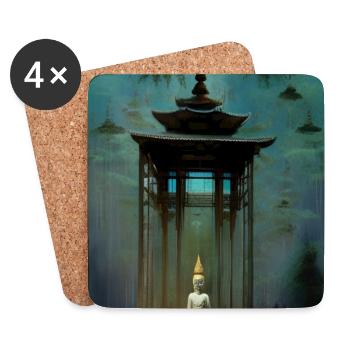Tempel - Untersetzer (4er-Set) - Weiß - Vorne