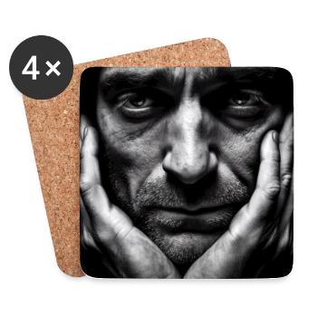 Thinking Guy - Untersetzer (4er-Set) - Weiß - Vorne