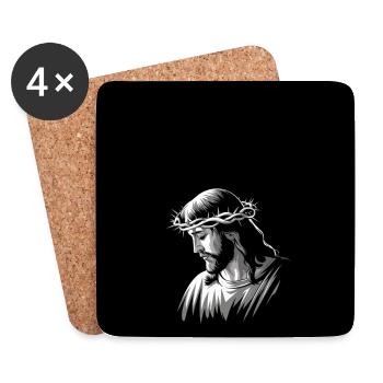 Jesus Christus Christian Believer Religiöser - Untersetzer (4er-Set) - Weiß - Vorne
