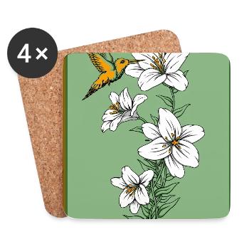 Natur - Untersetzer (4er-Set) - Weiß - Vorne
