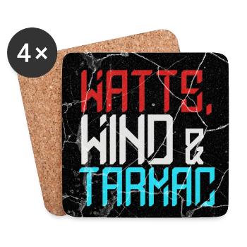 Watts Wind Tarmac - Untersetzer (4er-Set) - Weiß - Vorne