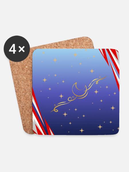 Magic_of_the_night_-4500_x_5400_px- - Untersetzer (4er-Set) - Weiß