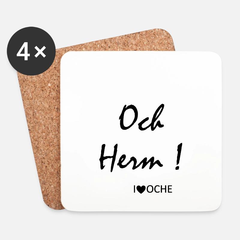 Och herm - Untersetzer (4er-Set) - Weiß