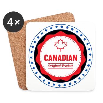 Canada, maple leaf. - Coasters (set of 4) - white - Front