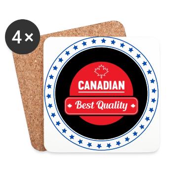 Canada, maple leaf. - Coasters (set of 4) - white - Front