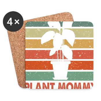 Plant Mommy Graphic Gardener Gardening Horticultur - Untersetzer (4er-Set) - Weiß - Vorne