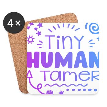 Tiny Human Tamer Daycare Provider Babysitting Dayc - Untersetzer (4er-Set) - Weiß - Vorne