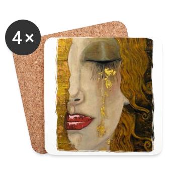 Gustav Klimt - Untersetzer (4er-Set) - Weiß - Vorne