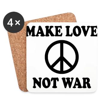 Make love not war - Coasters (set of 4) - white - Front