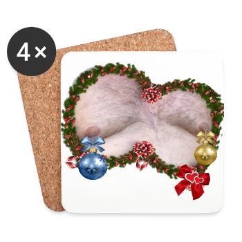 Weihnachten - Untersetzer (4er-Set) - Weiß - Vorne