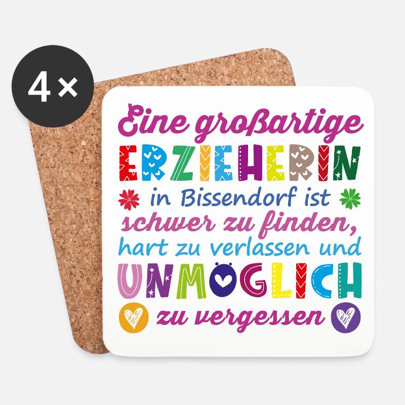 Grossartige Erzieherin Bissendorf - Untersetzer (4er-Set) - Weiß
