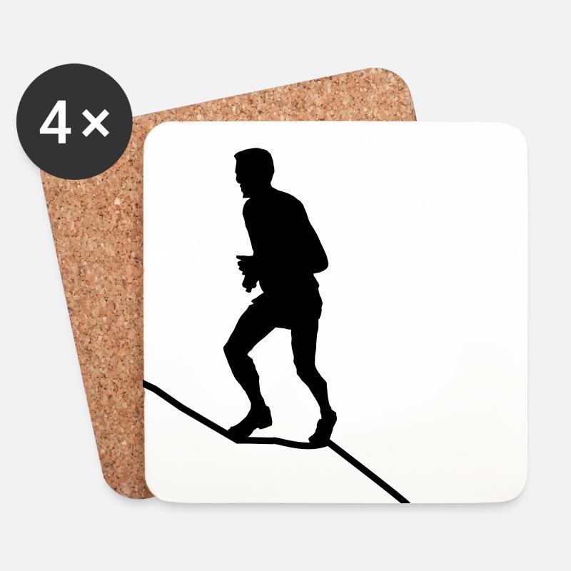 Mountain run - Coasters (set of 4) - white