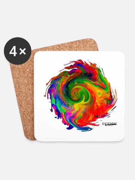 "Tornado2.4" by Acryl Galerie & Design - Untersetzer (4er-Set) - Weiß
