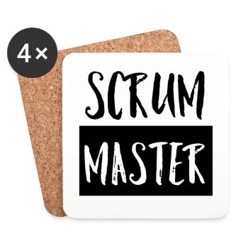 Scrum Master - Dessous de verre (lot de 4) - blanc - Devant