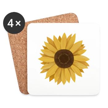 Sunflower - Untersetzer (4er-Set) - Weiß - Vorne