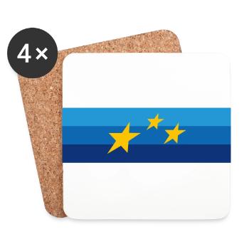 European Champ - Coasters (set of 4) - white - Front