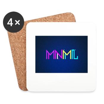Minimal Type (Colorful) Typographie - Handy Cover - Coasters (set of 4) - white - Front