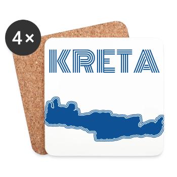Kreta - Untersetzer (4er-Set) - Weiß - Vorne