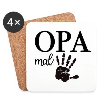 Grandpa Mal Five Grandfather - Coasters (set of 4) - white - Front