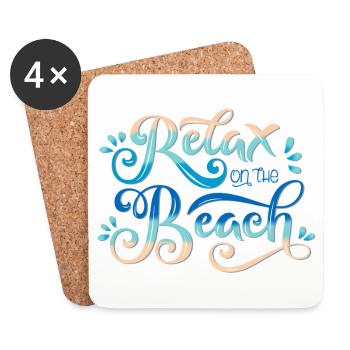Relax - Coasters (set of 4) - white - Front