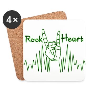 Seele des Rock'n'Roll - Untersetzer (4er-Set) - Weiß - Vorne
