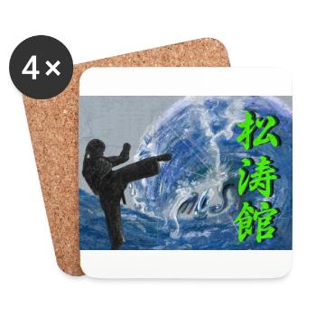 KARATE Shotokan, collection Follow Your Dreams - Dessous de verre (lot de 4) - blanc - Devant