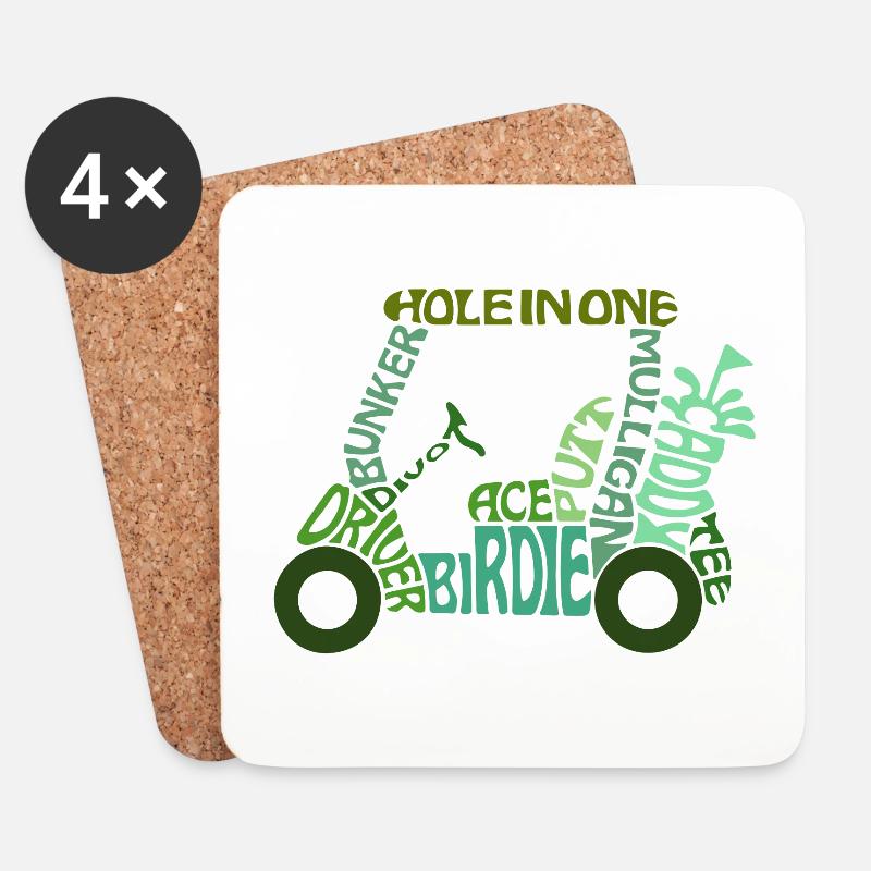 Golf Golf Golf-Begriffe - Untersetzer (4er-Set) - Weiß