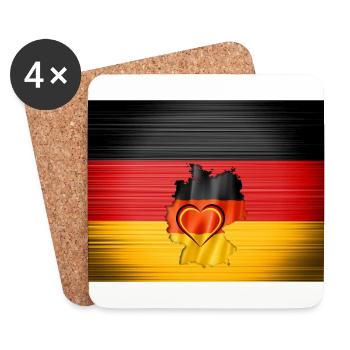 Allemagne - Dessous de verre (lot de 4) - blanc - Devant