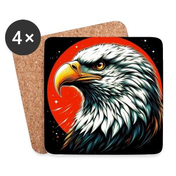 Weißkopfseeadler - Untersetzer (4er-Set) - Weiß - Vorne